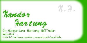 nandor hartung business card